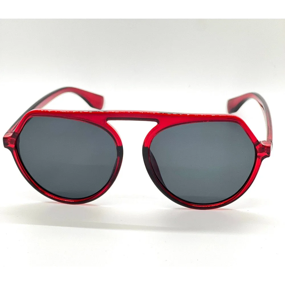 Red‎ Aviator Sunglasses Fashion Statement Trendy Sun Glasses Oversized Driving